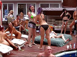 Beeg Wild fucking pool party babe blowjob